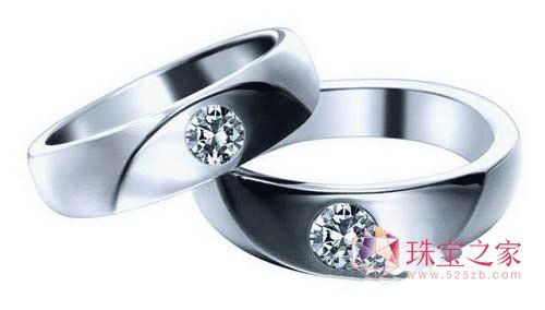 婚戒首选品牌铂金镶钻对戒