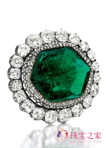 凯瑟琳大帝祖母绿胸针