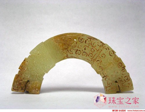 春秋白玉龙纹璜