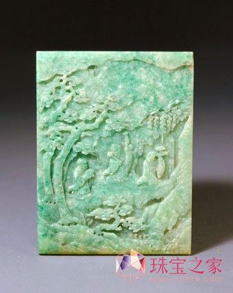 翠福禄寿长方插屏心