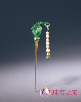 金镶翠挑簪