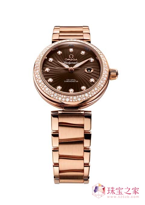欧米茄Ladymatic红金材质棕色表盘表款