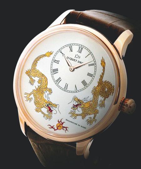 雅克德罗Petite Heure Minute Dragon大明火珐琅彩手表