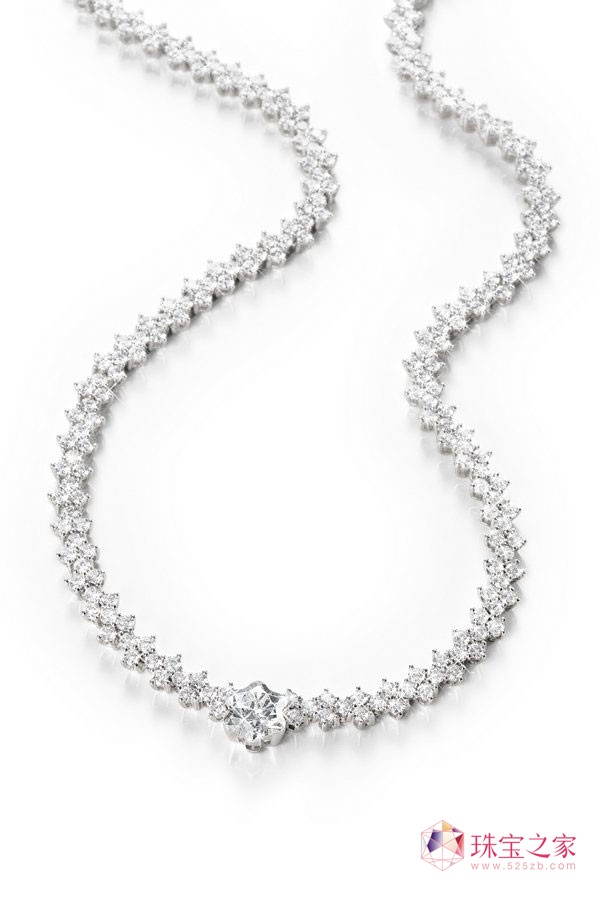 万宝龙 白金镶钻项链