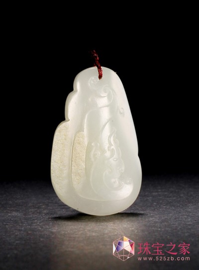 中国玉雕大师杨曦作品 和田玉籽料福运连连挂件