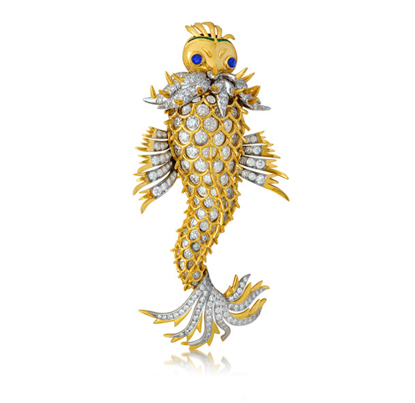 蒂芙尼 Tiffany & Co. 上海港汇恒隆广场专卖店隆重开幕展出的Jean-Schlumberger海豚胸针