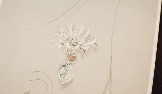 卡地亚高级珠宝Sortilège de Cartier系列胸针手绘设计图