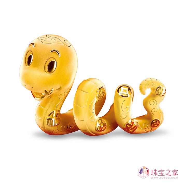 六福珠宝2013千家报喜金蛇系列摆件 Q版设计萌翻人
