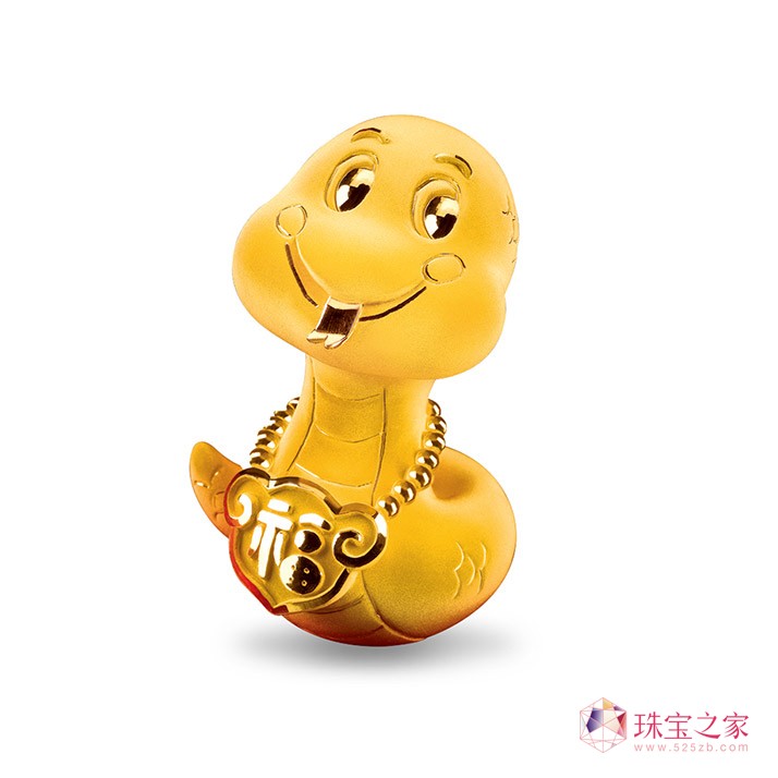 六福珠宝2013千家报喜金蛇系列摆件 Q版设计萌翻人