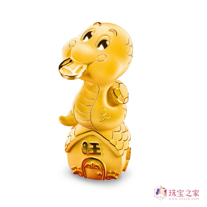 六福珠宝2013千家报喜金蛇系列摆件 Q版设计萌翻人