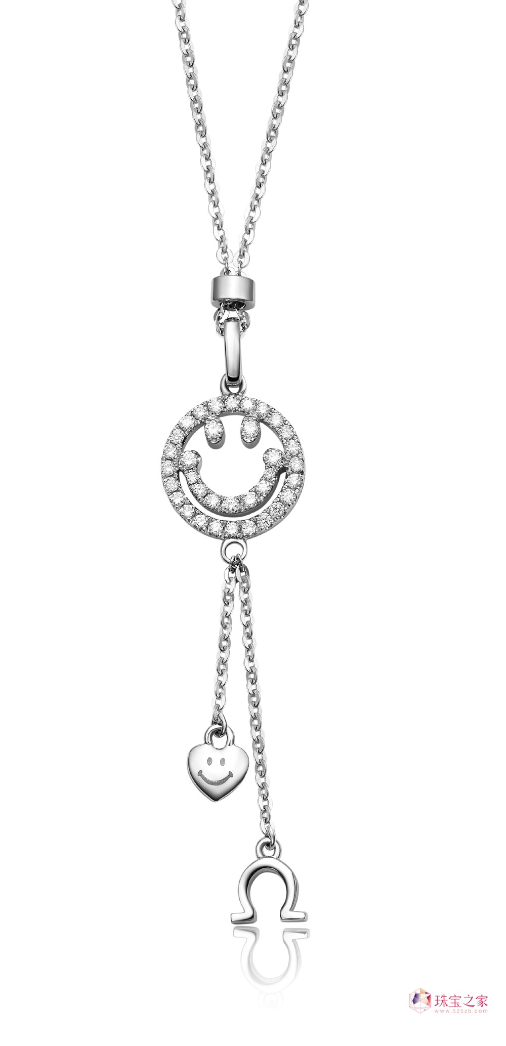 快乐的吊坠:CHJ潮宏基Smiley吊坠