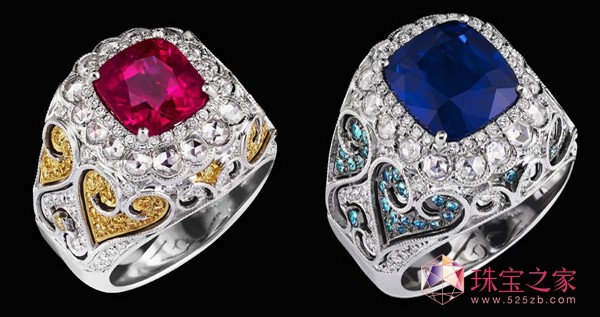 凡赛高级珠宝(FANCYCD)红蓝宝婚戒