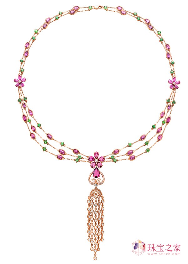 格莱贝“婆罗多艳影”碧玺链牌