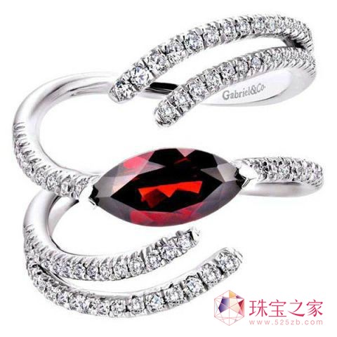 Gabriel & Co.红宝石戒指,约8718元 Gabriel & Co.红宝石戒指,约8718元